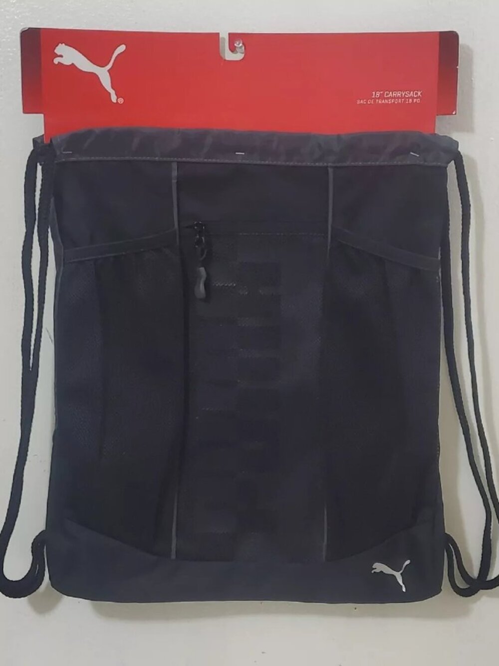 PUMA SPLIT SHIFT CARRYSACK BACKPACK MEN'S ADJUSTABLE DRAWSTRING ZIP POCKET OS